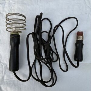 Vintage Lawson Products 6V Trouble Light Jiffy Auto Service Wood Handles